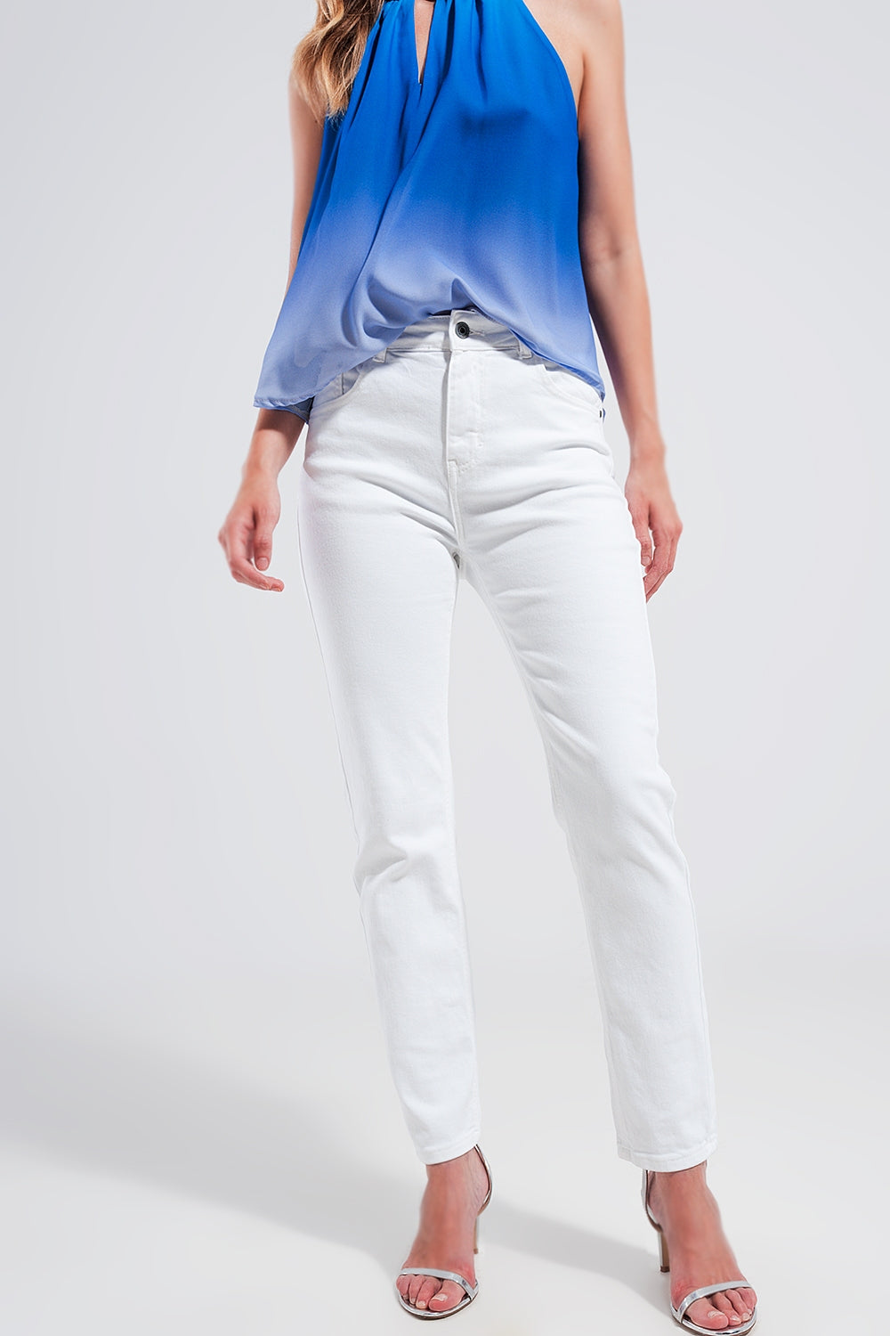 Stretch cotton skinny jeans in white | Just Cool Beans — jeans | the denim shop