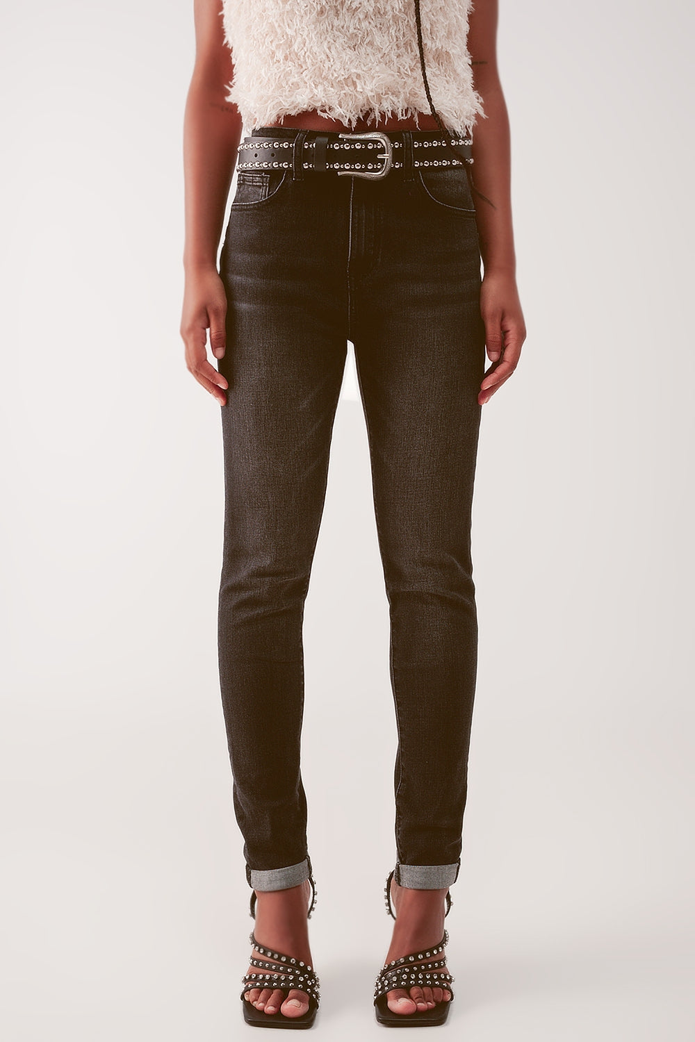 Super high waist skinny jeans in washed black | Just Cool Beans — jeans | the denim shop