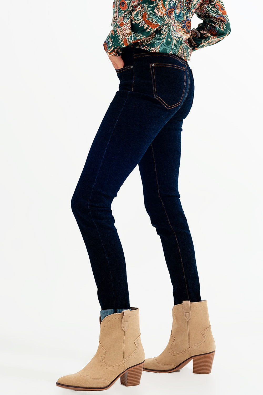 Super skinny fit jeans in dark blue wash | Just Cool Beans