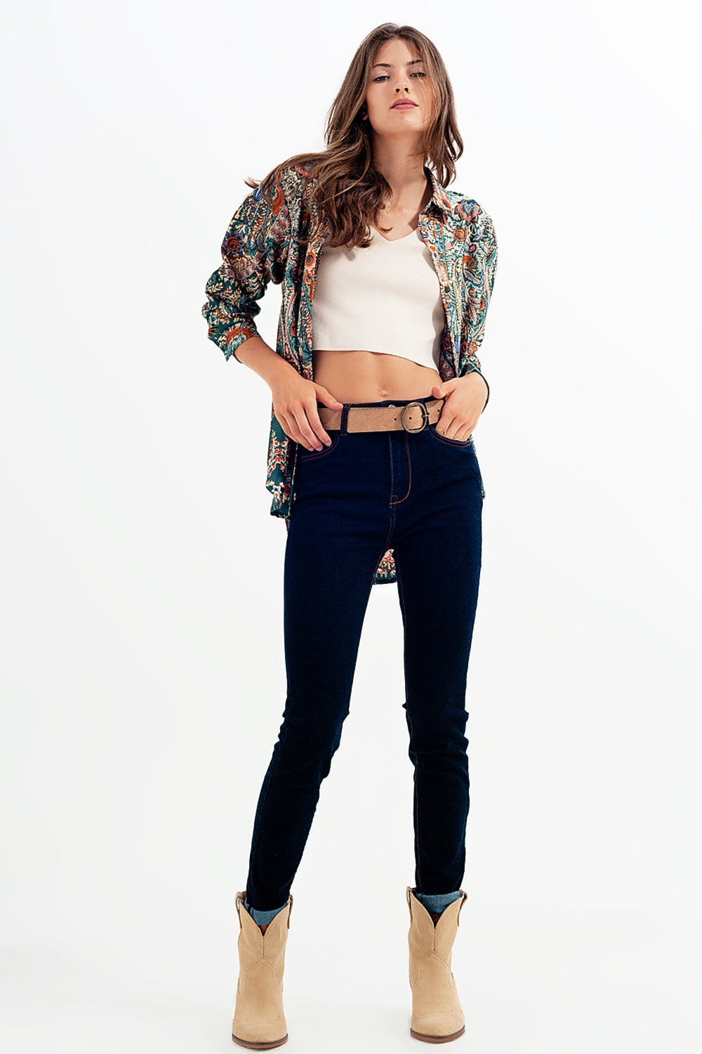 Super skinny fit jeans in dark blue wash | Just Cool Beans