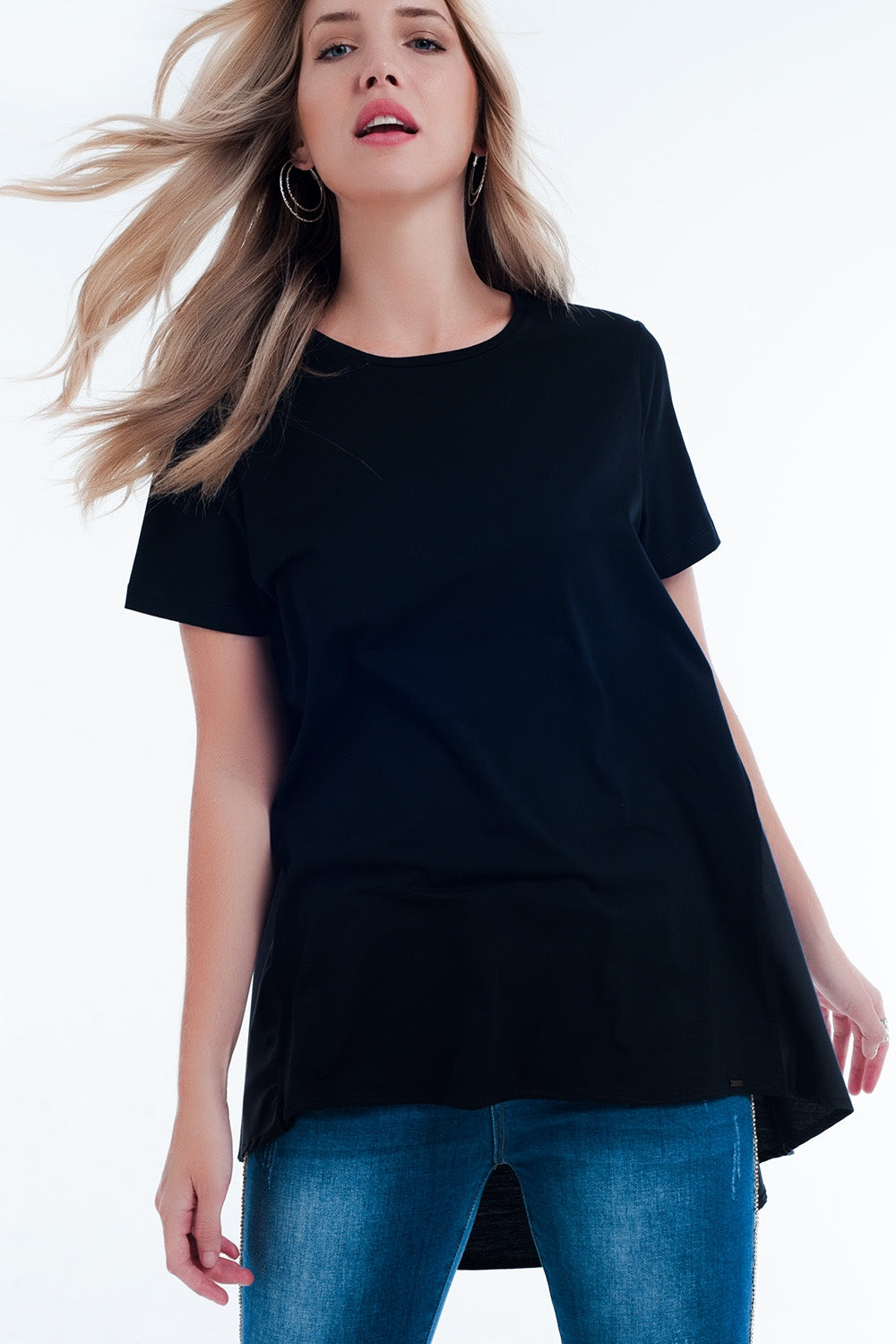 T-shirt dress in black | Just Cool Beans — tops | dresses