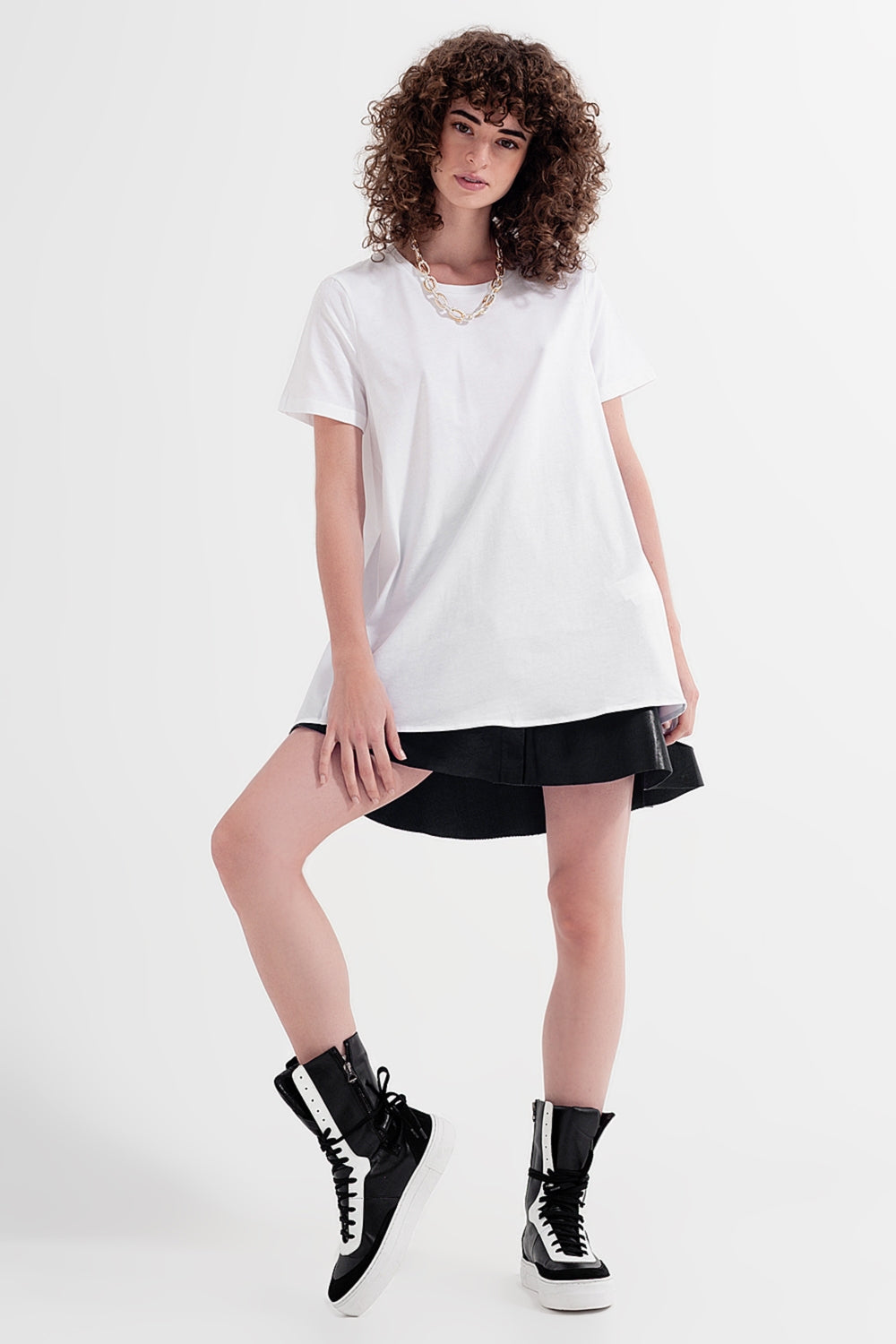 T shirt dress in white | Just Cool Beans — tops | dresses