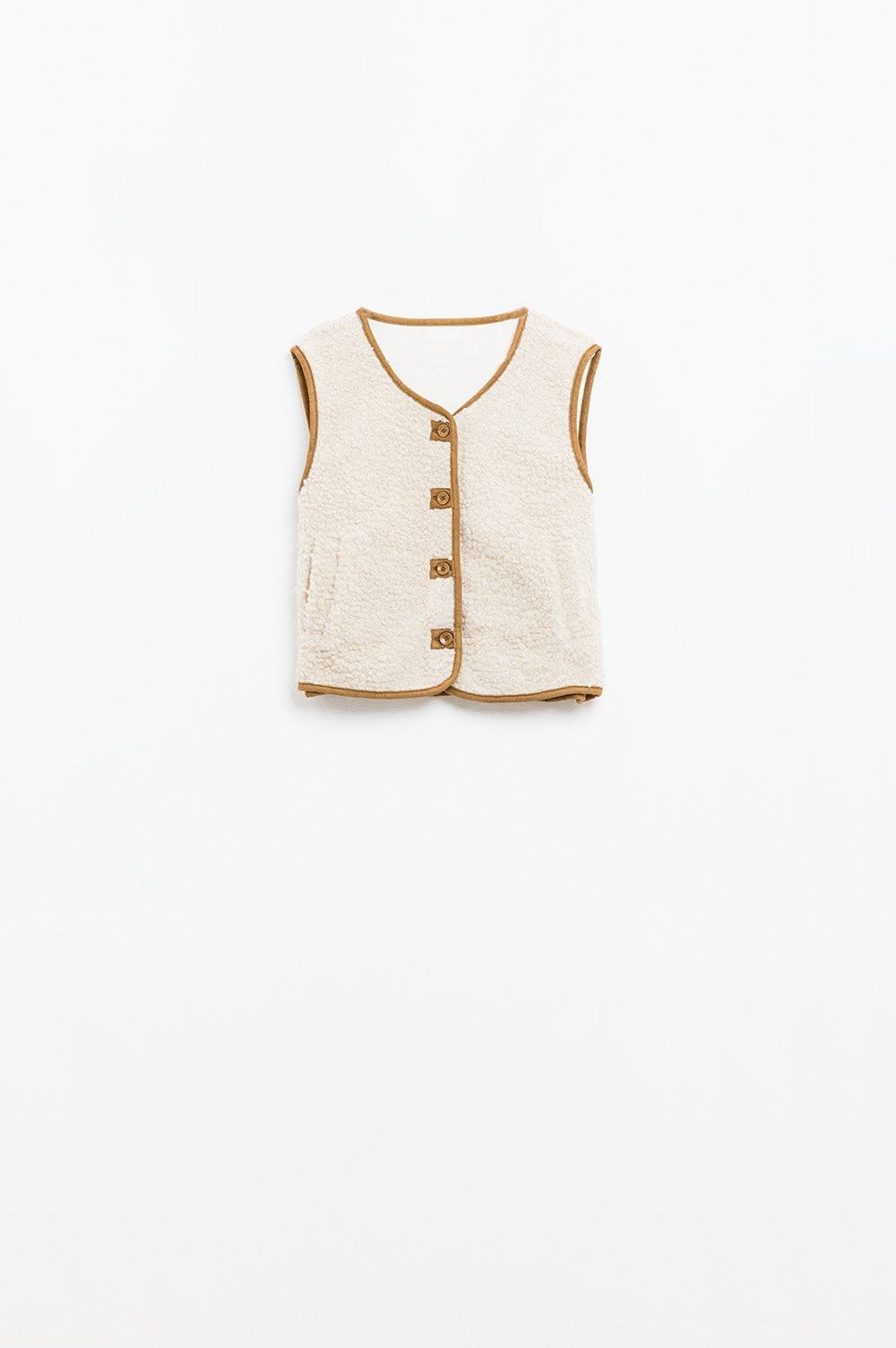 Teddy vest in beige color | Just Cool Beans — coats and jackets | jackets