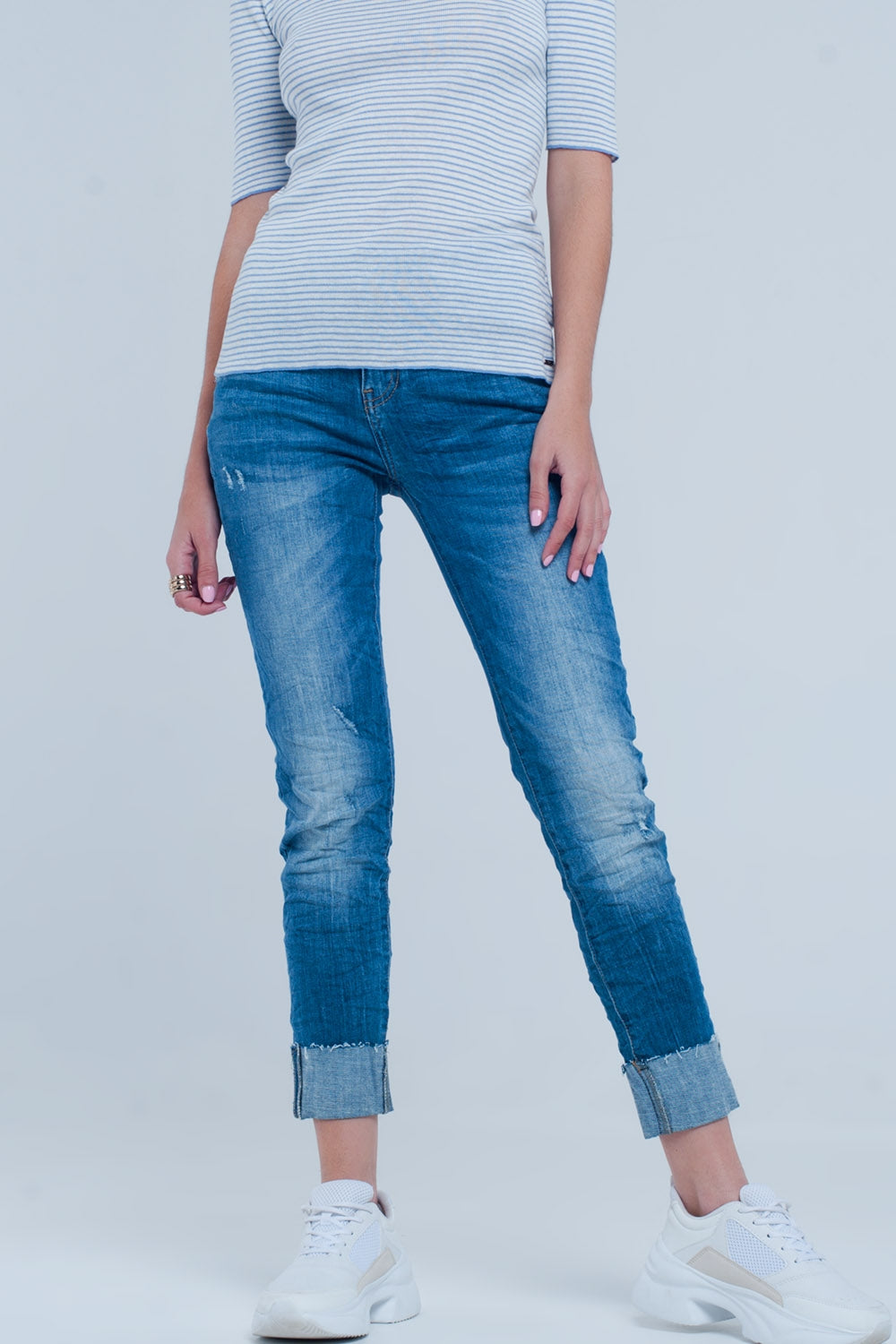 Turn up frayed hem jeans | Just Cool Beans — jeans | the denim shop