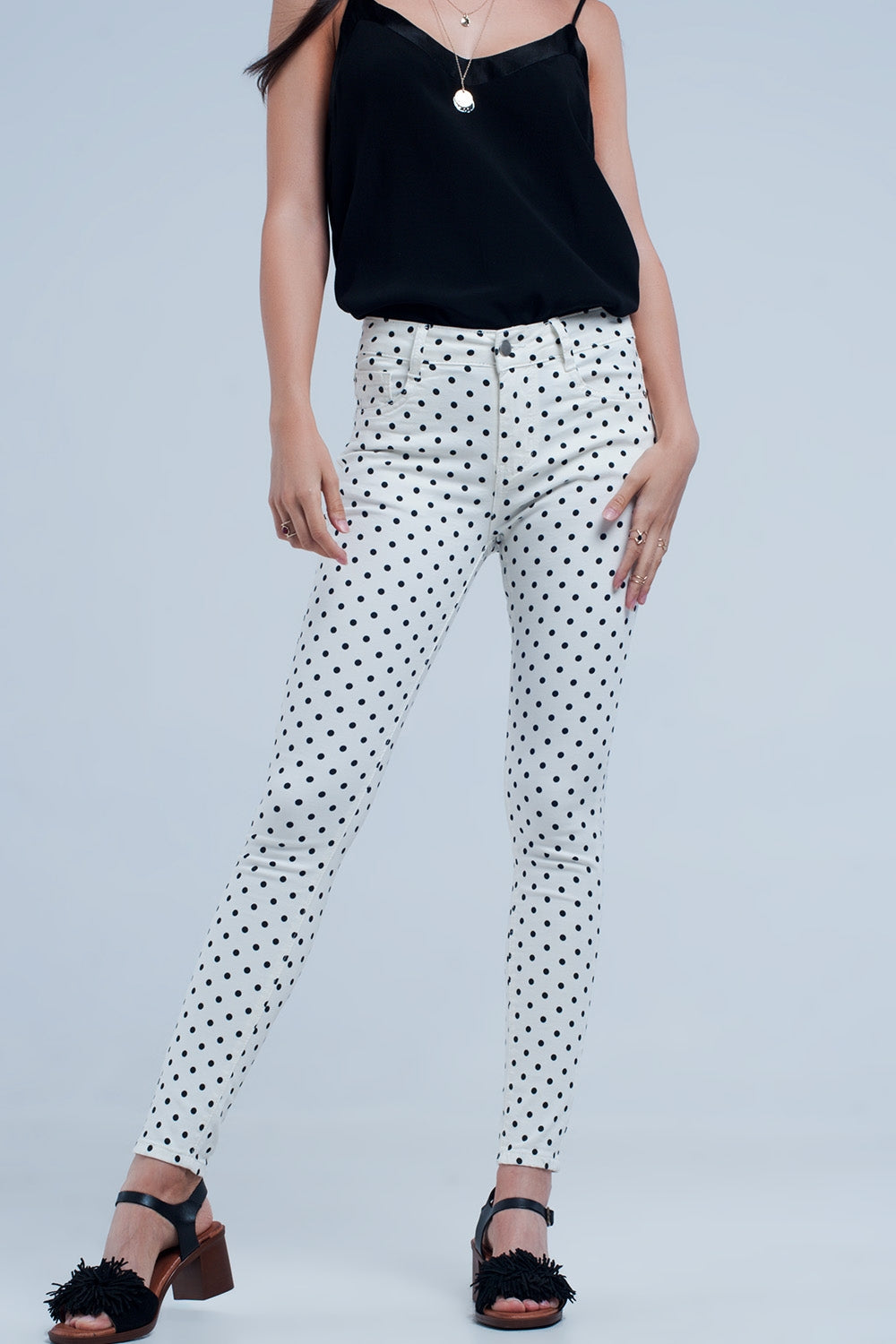 White jeans in polka dots | Just Cool Beans — jeans | the denim shop