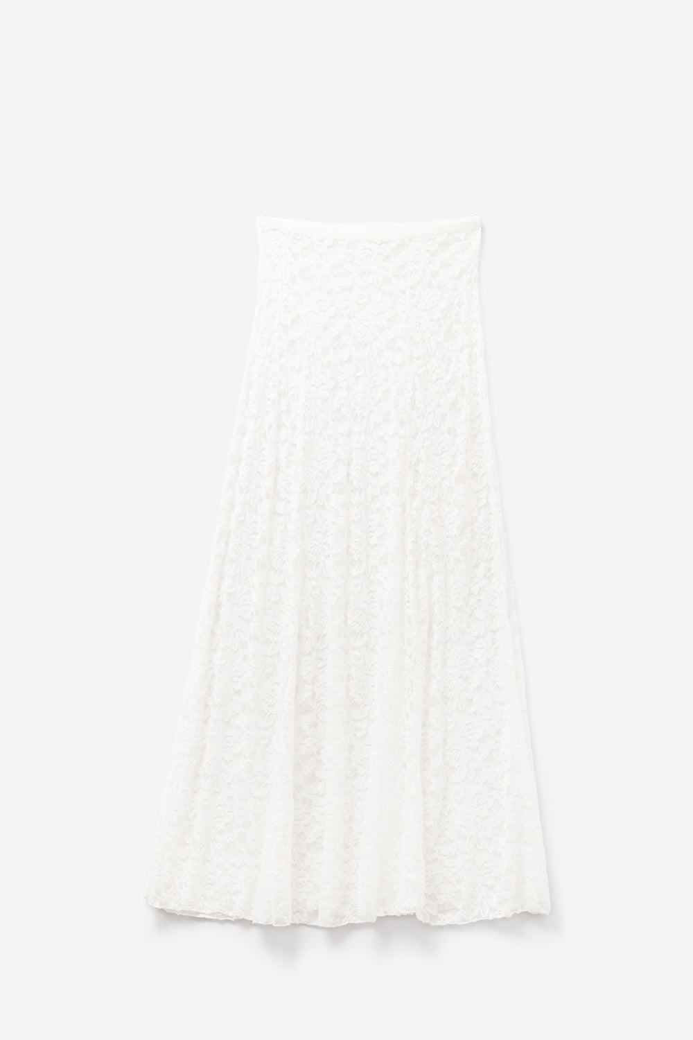 White lace maxi skirt with floral design | Just Cool Beans — skirts