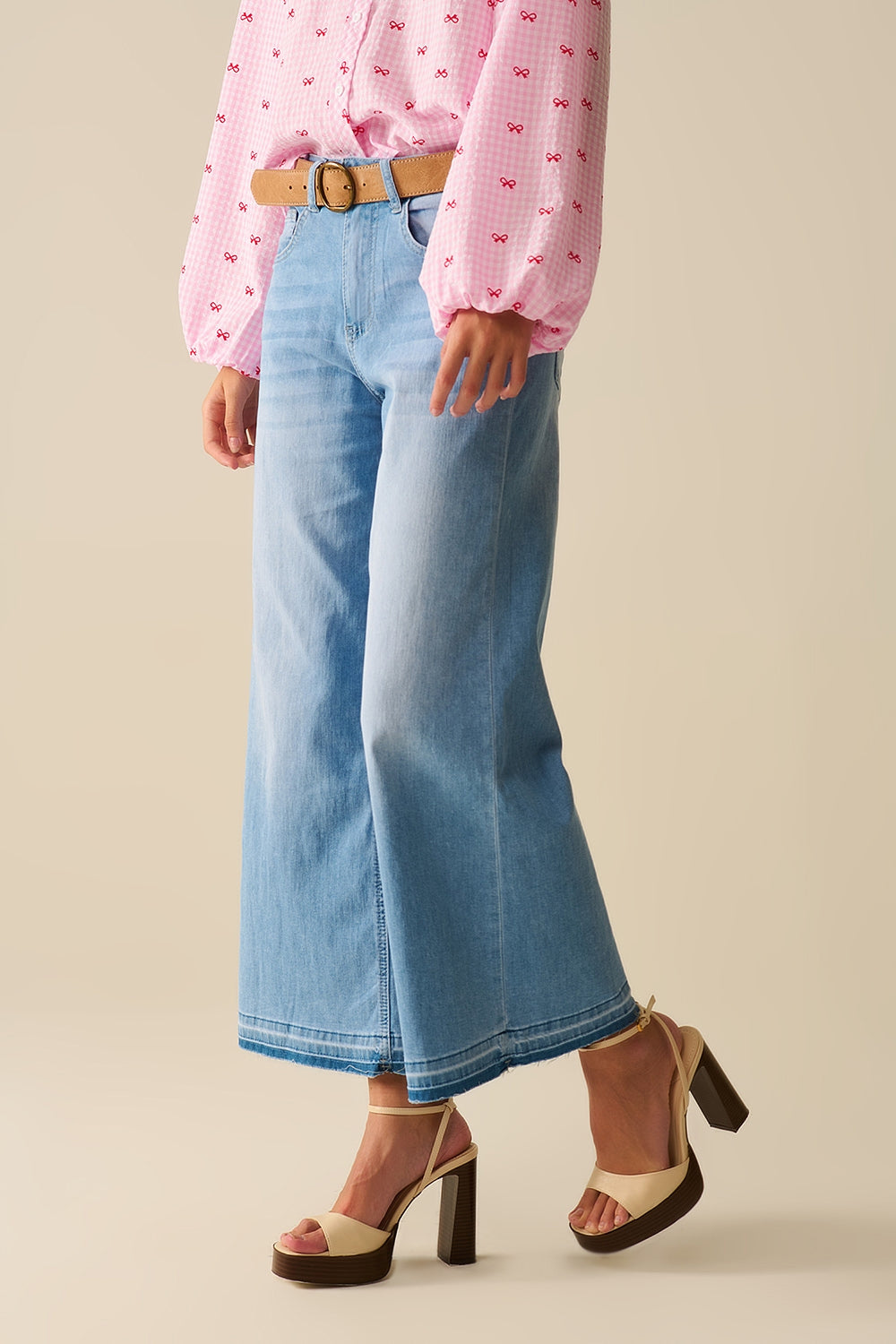 Wide-leg ankle jeans with light wash | Just Cool Beans — jeans | the denim shop