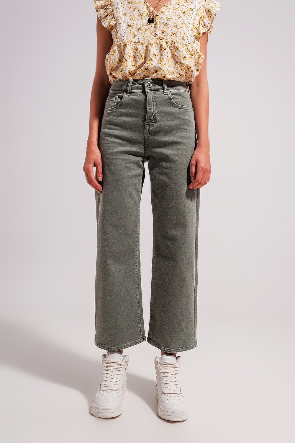Wide leg jeans in gray | Just Cool Beans — jeans | the denim shop