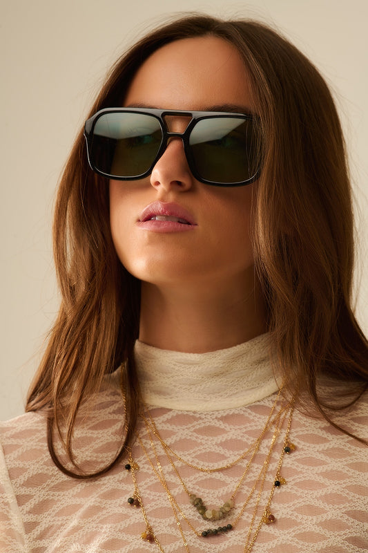 70´s aviator sunglasses in black | Just Cool Beans