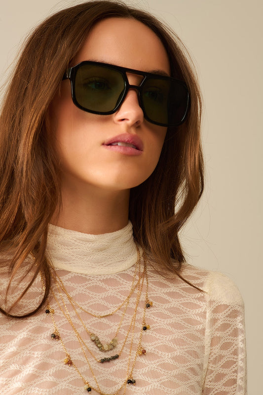 Q2 70´s Aviator Sunglasses In Black