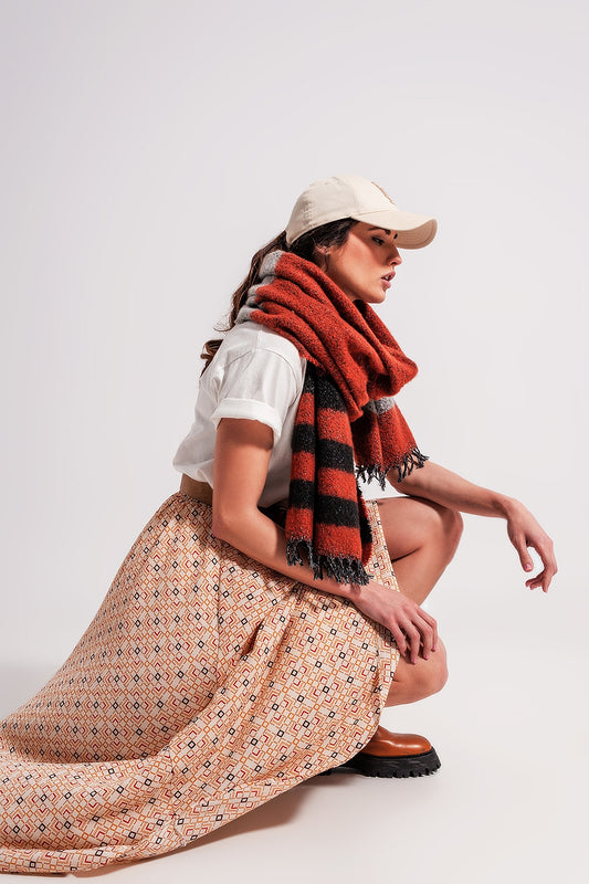 90s midi skirt in geo print | Just Cool Beans — skirts