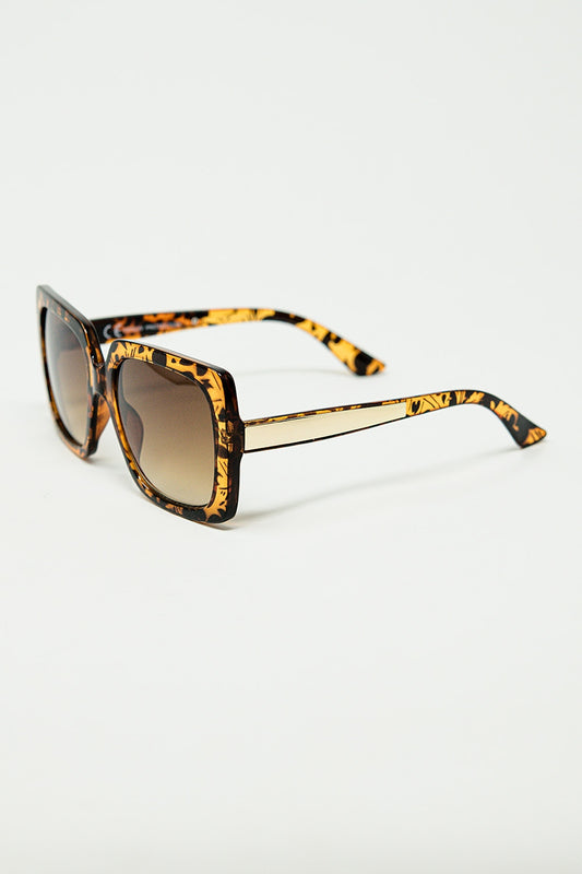 Animal print square frame sunglasses | Just Cool Beans