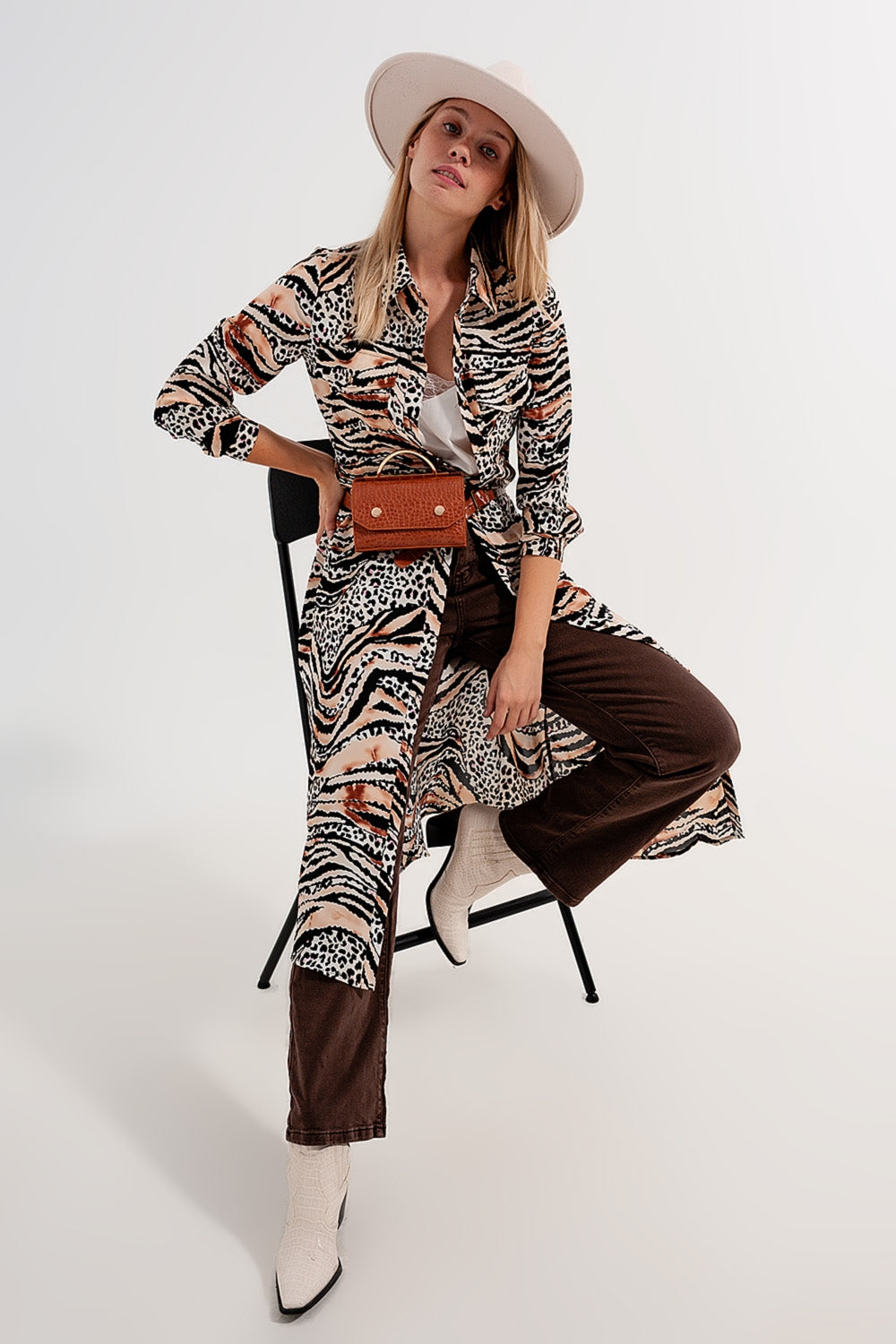 Animal shirt dress in natural | Just Cool Beans — dresses
