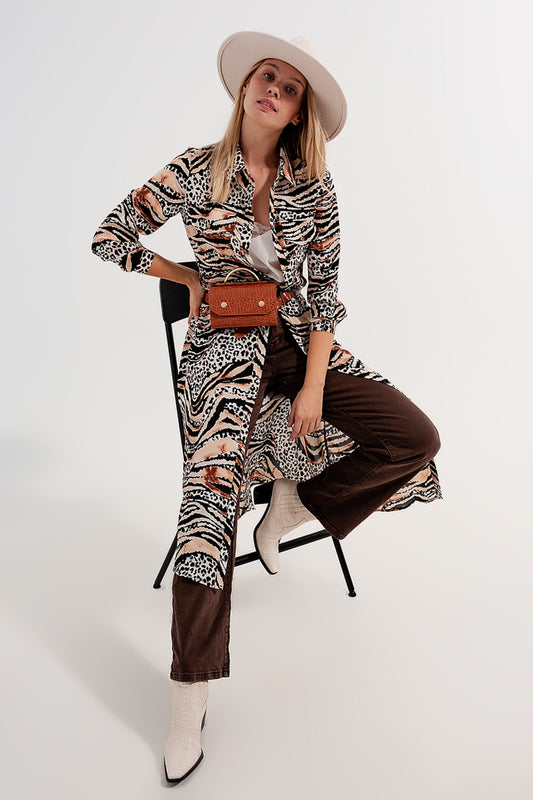 Animal shirt dress in natural | Just Cool Beans — dresses
