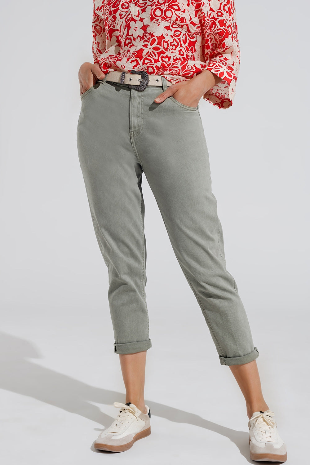 Ankle skinny  basic jeans in kakhi | Just Cool Beans — jeans | the denim shop