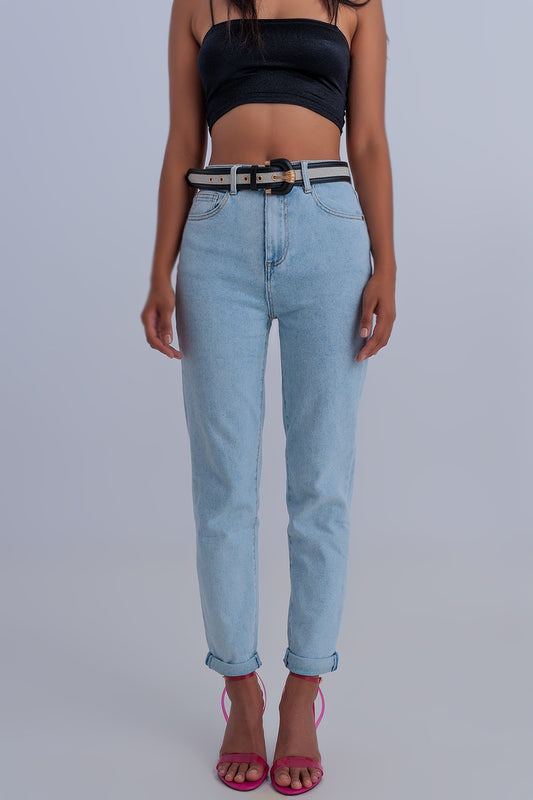 Basic mom jean in light blue | Just Cool Beans — jeans | the denim shop