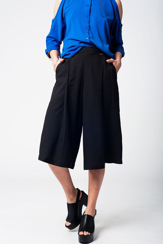 Black pants skirt with silver buttons | Just Cool Beans — pants | bottoms
