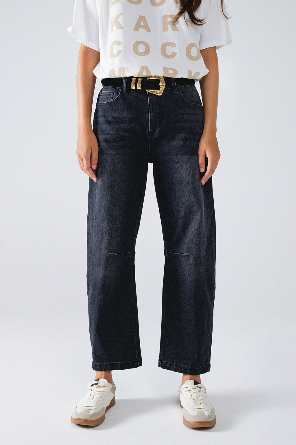 Black straight jeans with seam detail | Just Cool Beans — jeans | the denim shop