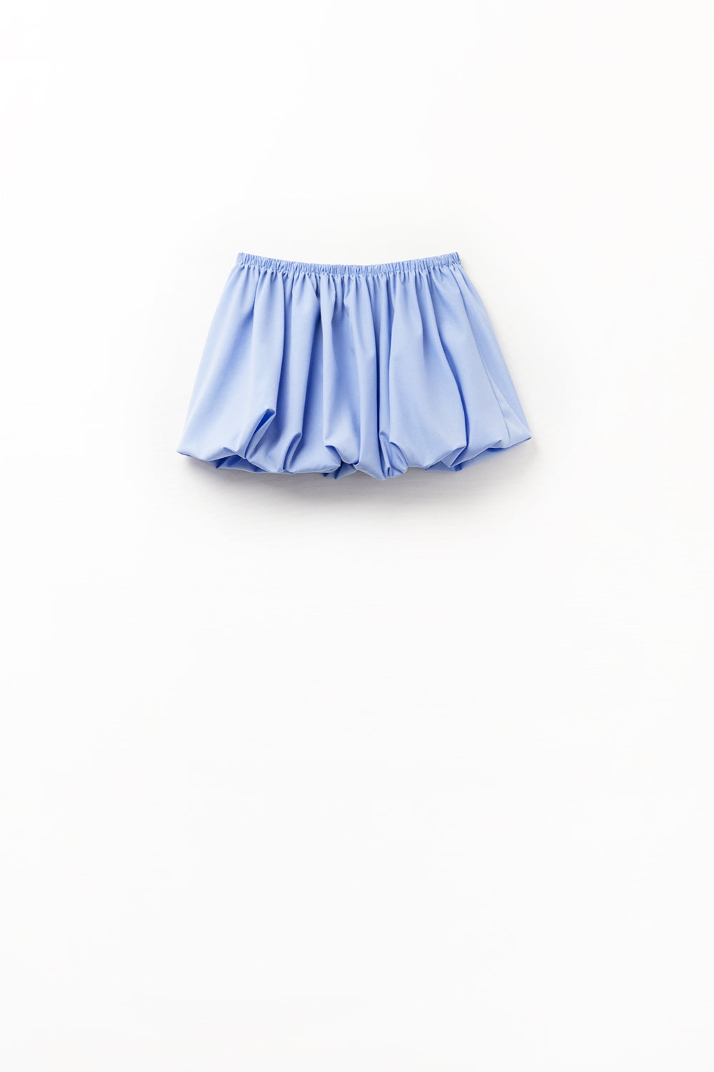 Blue poplin balloon miniskirt | Just Cool Beans — skirts