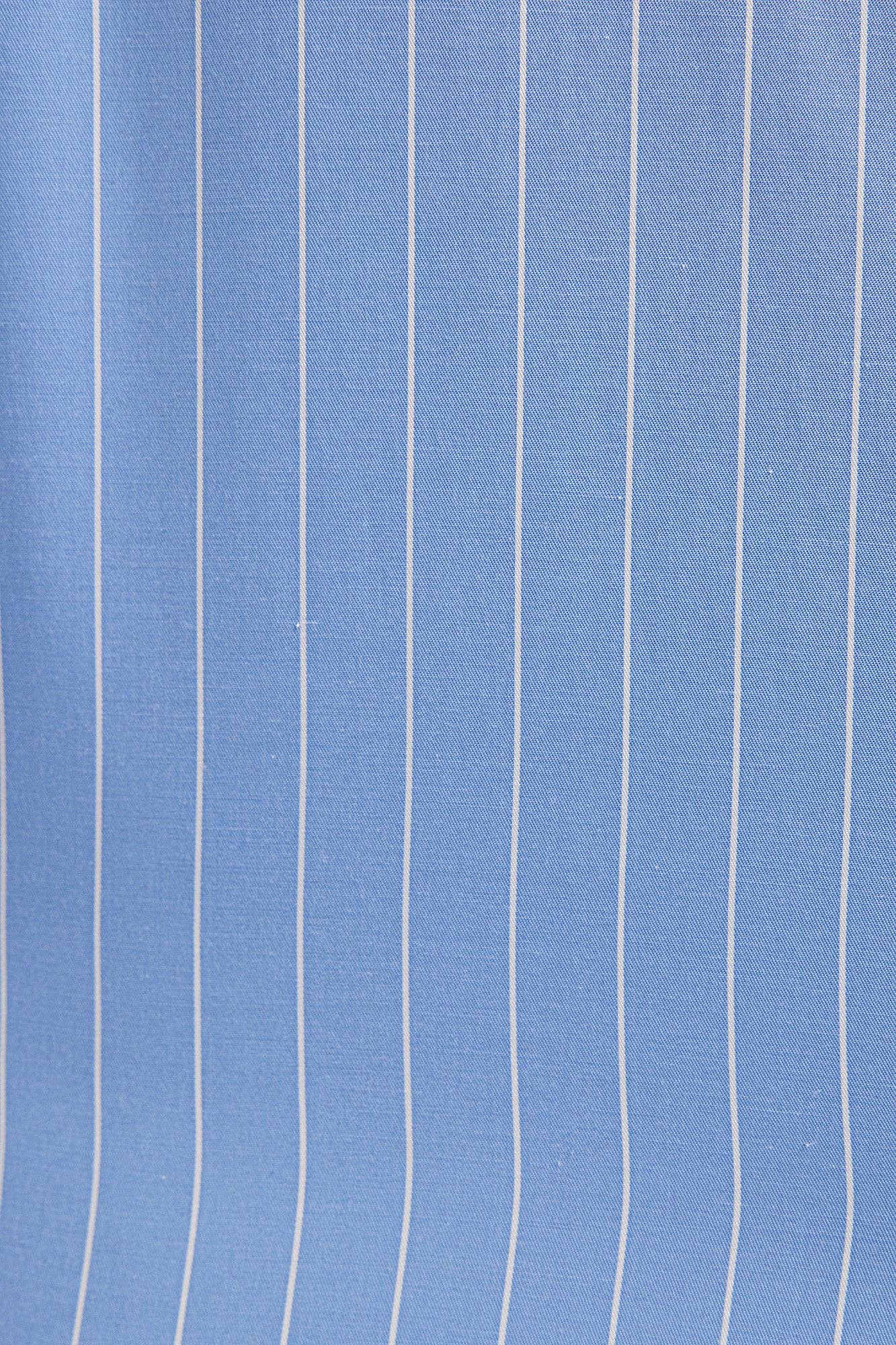 Blue Striped Shirt with Wide Cuff - Just Cool Beans
