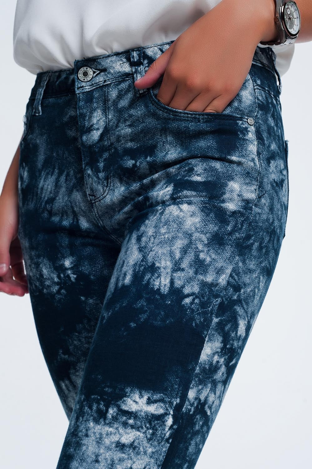Blue tinted slim pants | Just Cool Beans — jeans | bottoms