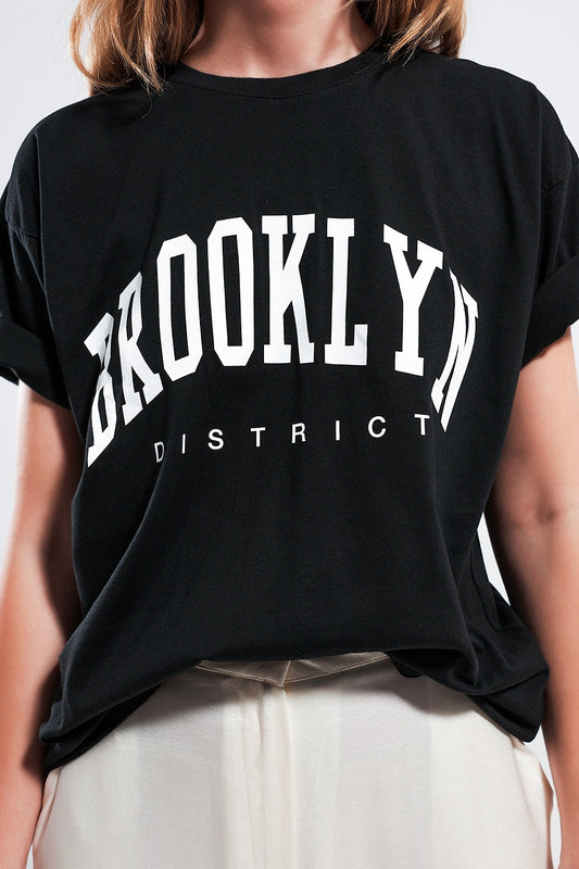 Brooklyn t shirt in black | Just Cool Beans — tops