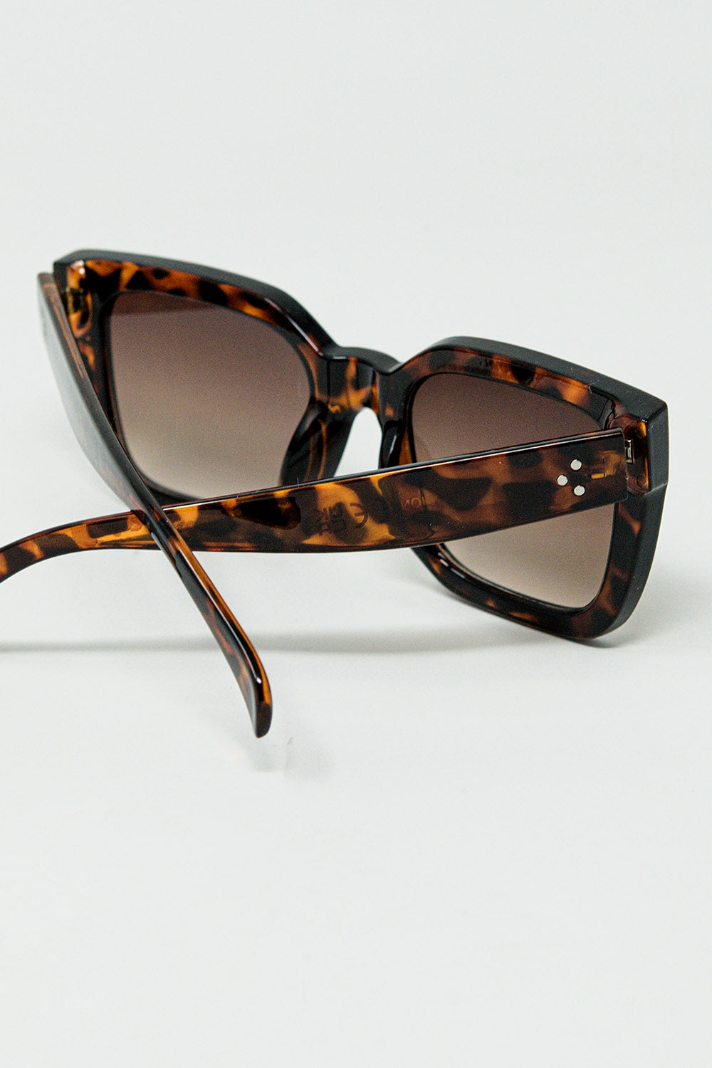 Brown square sunglasses with animal print | Just Cool Beans