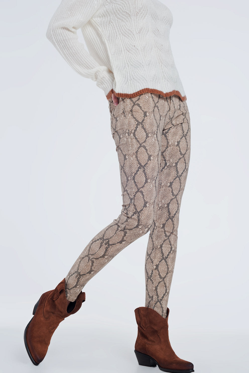 Camel coloured pants with pattern | Just Cool Beans — jeans | bottoms