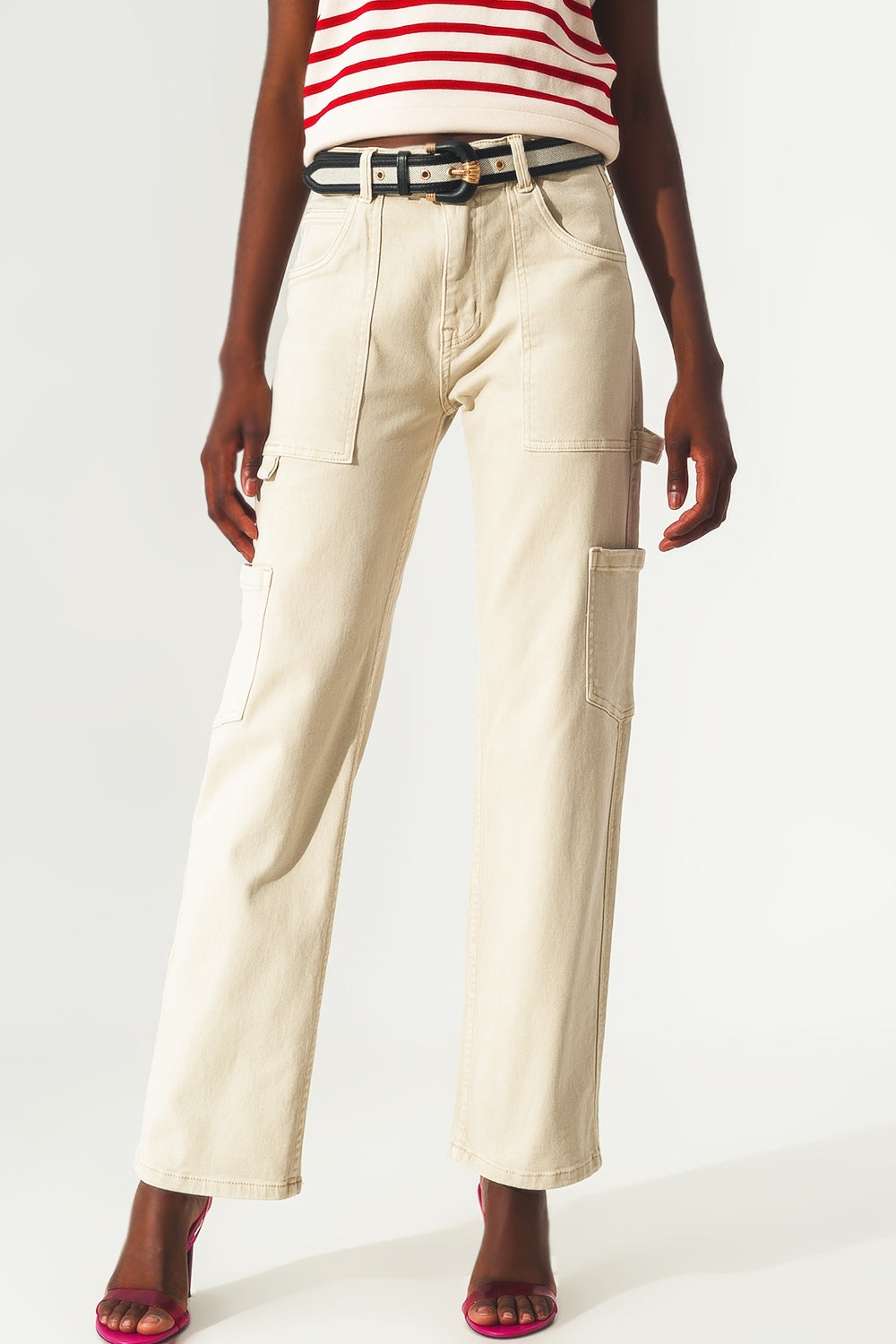 Cargo pants in beige | Just Cool Beans — jeans | bottoms