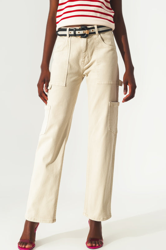 Cargo pants in beige | Just Cool Beans — jeans | bottoms