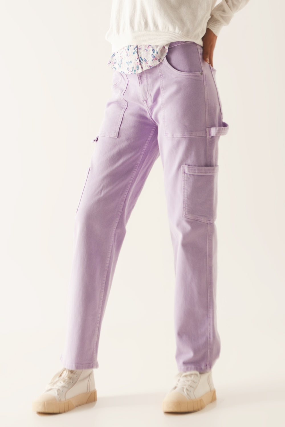 Cargo pants in purple | Just Cool Beans — jeans | bottoms