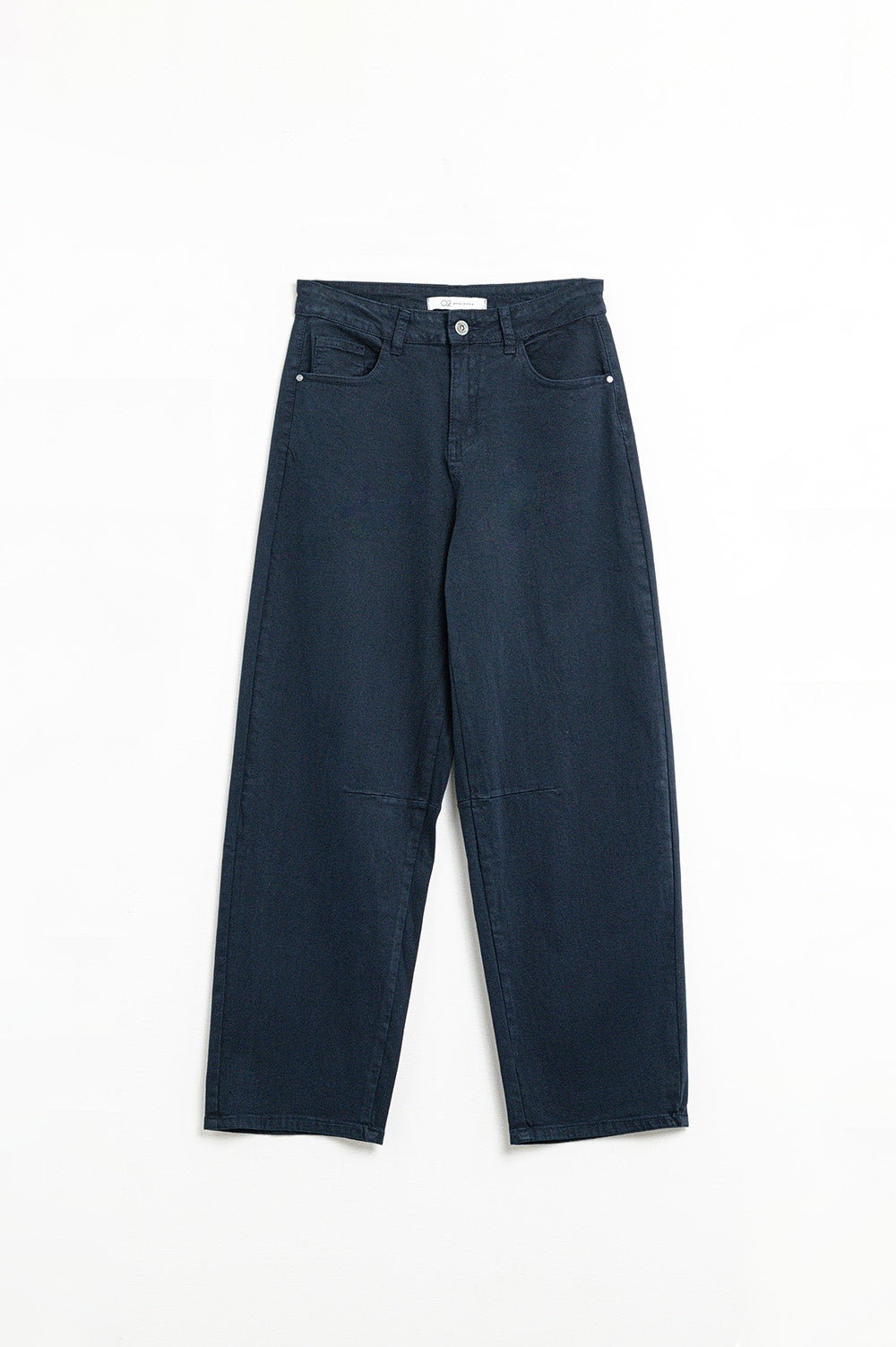 Comfortable stretch jeans with barrel leg in navy | Just Cool Beans — jeans | the denim shop