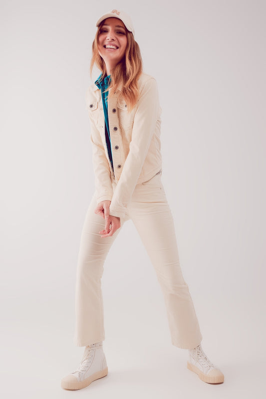 Cord jacket in beige | Just Cool Beans — coats and jackets | jackets