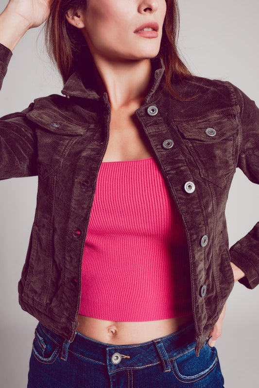 Cord jacket in brown | Just Cool Beans — coats and jackets | jackets
