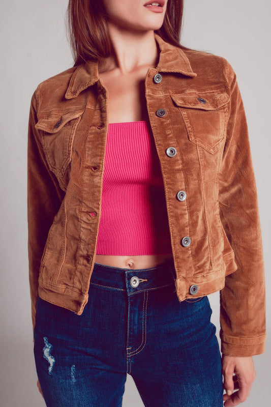 Cord jacket in camel | Just Cool Beans — coats and jackets | jackets