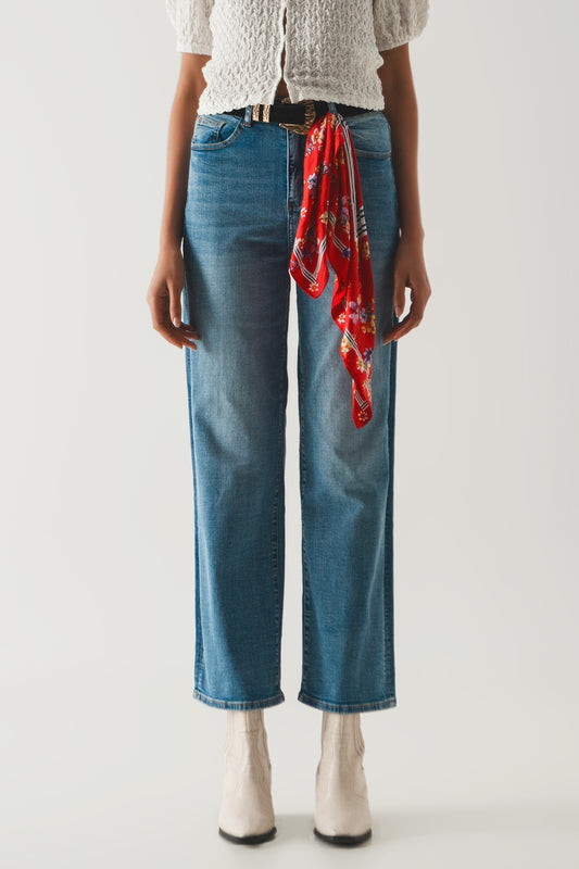 Cotton blend high waist wide leg jeans | Just Cool Beans — jeans | the denim shop