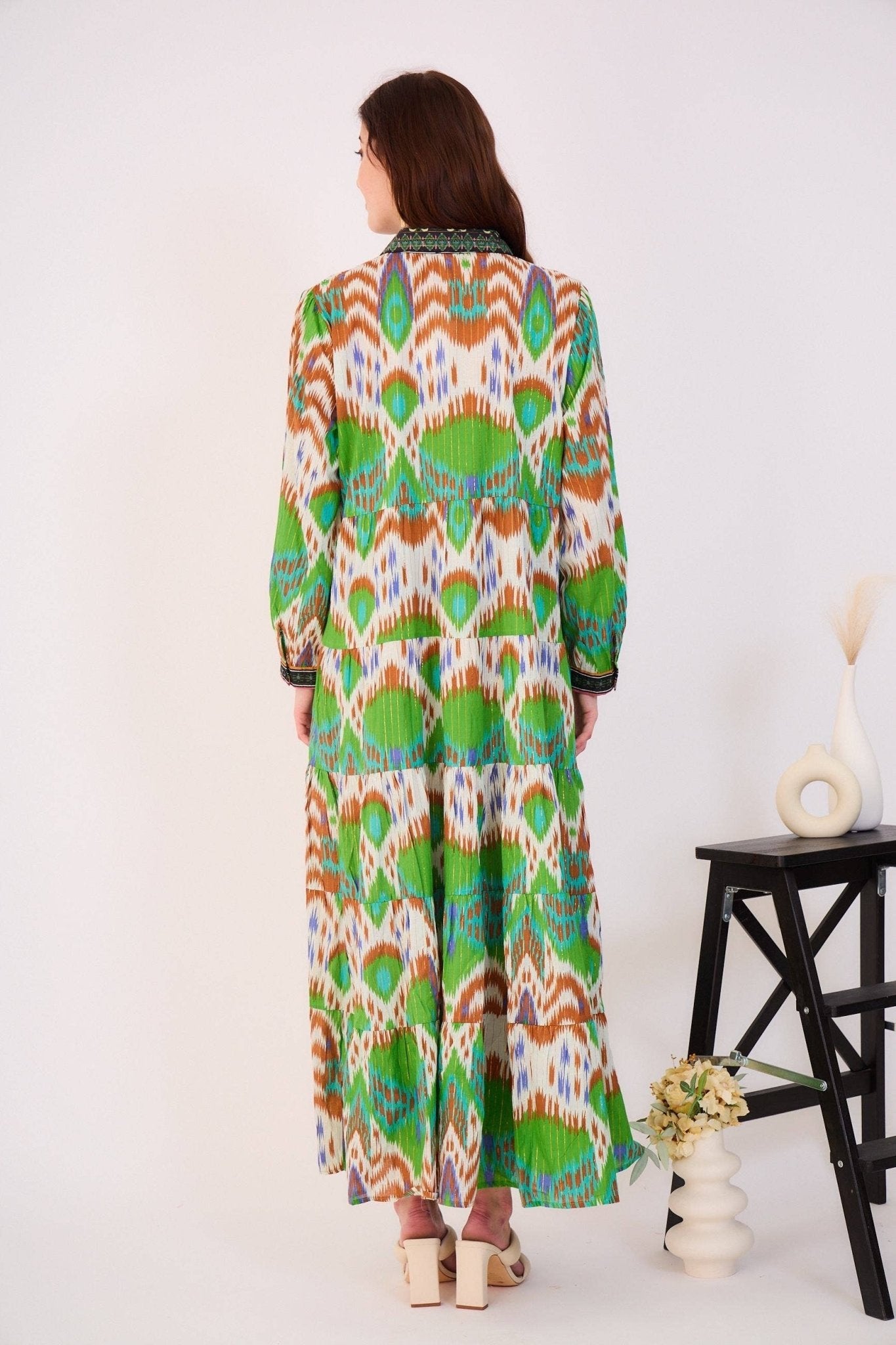 Cotton Bohemian Long Dress - Just Cool Beans