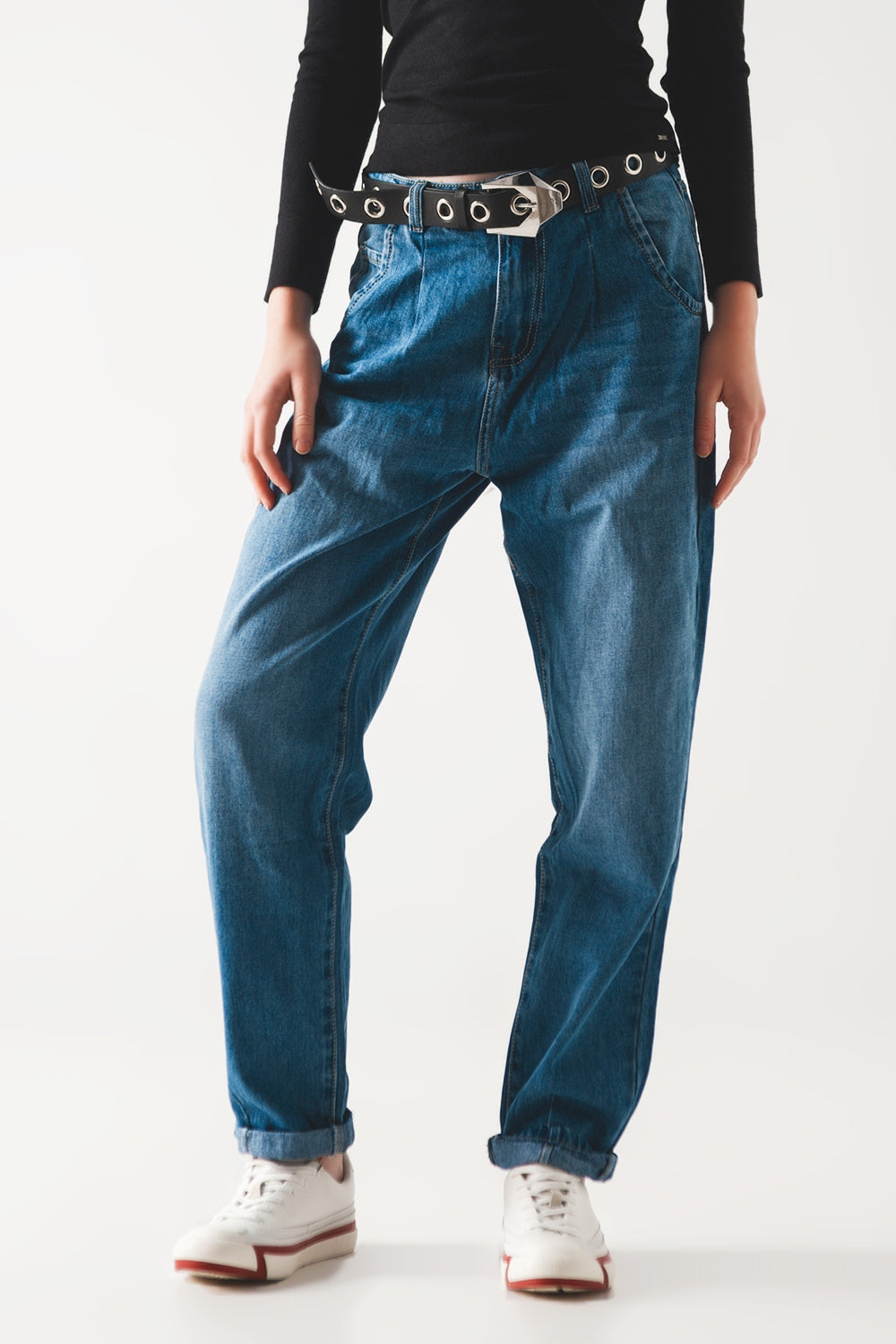 Cotton skater tapered carpenter jeans in mid wash | Just Cool Beans — jeans | the denim shop