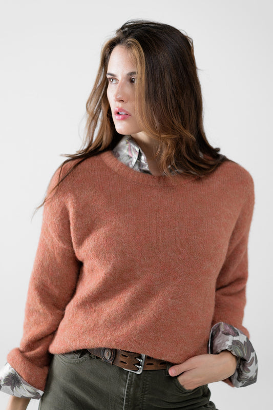 Cozy balloon sleeve sweater in camel | Just Cool Beans — sweaters | tops