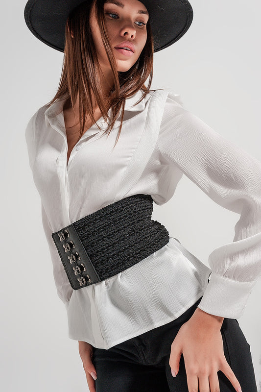 Ecru blouse with ruffle details | Just Cool Beans — shirts | tops