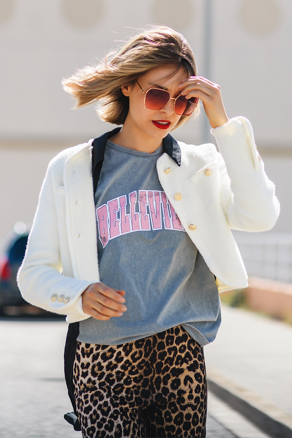 Extra soft fluffy high-quality cardigan in cream | Just Cool Beans — coats and jackets | jackets