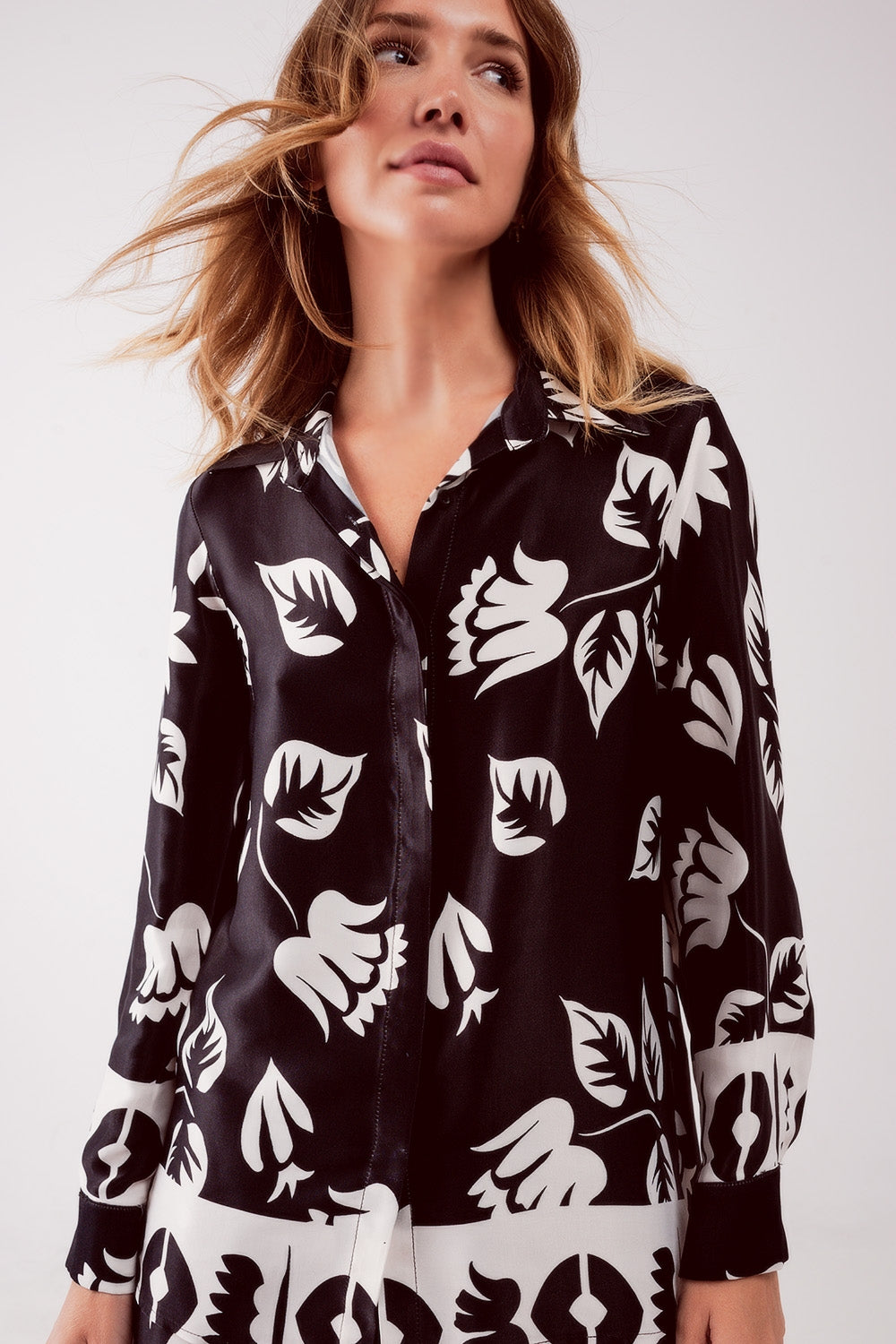 Floral print shirt in black | Just Cool Beans — shirts | nan