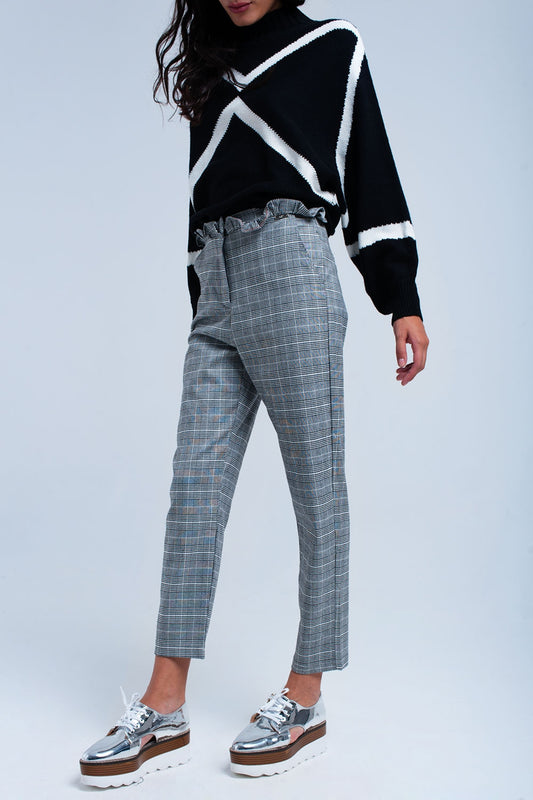 Gray tartan pattern pants | Just Cool Beans — pants | bottoms