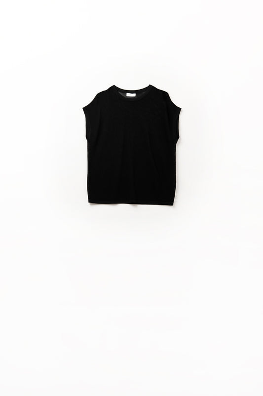 Grid knit sweater in black color | Just Cool Beans — sweaters | tops