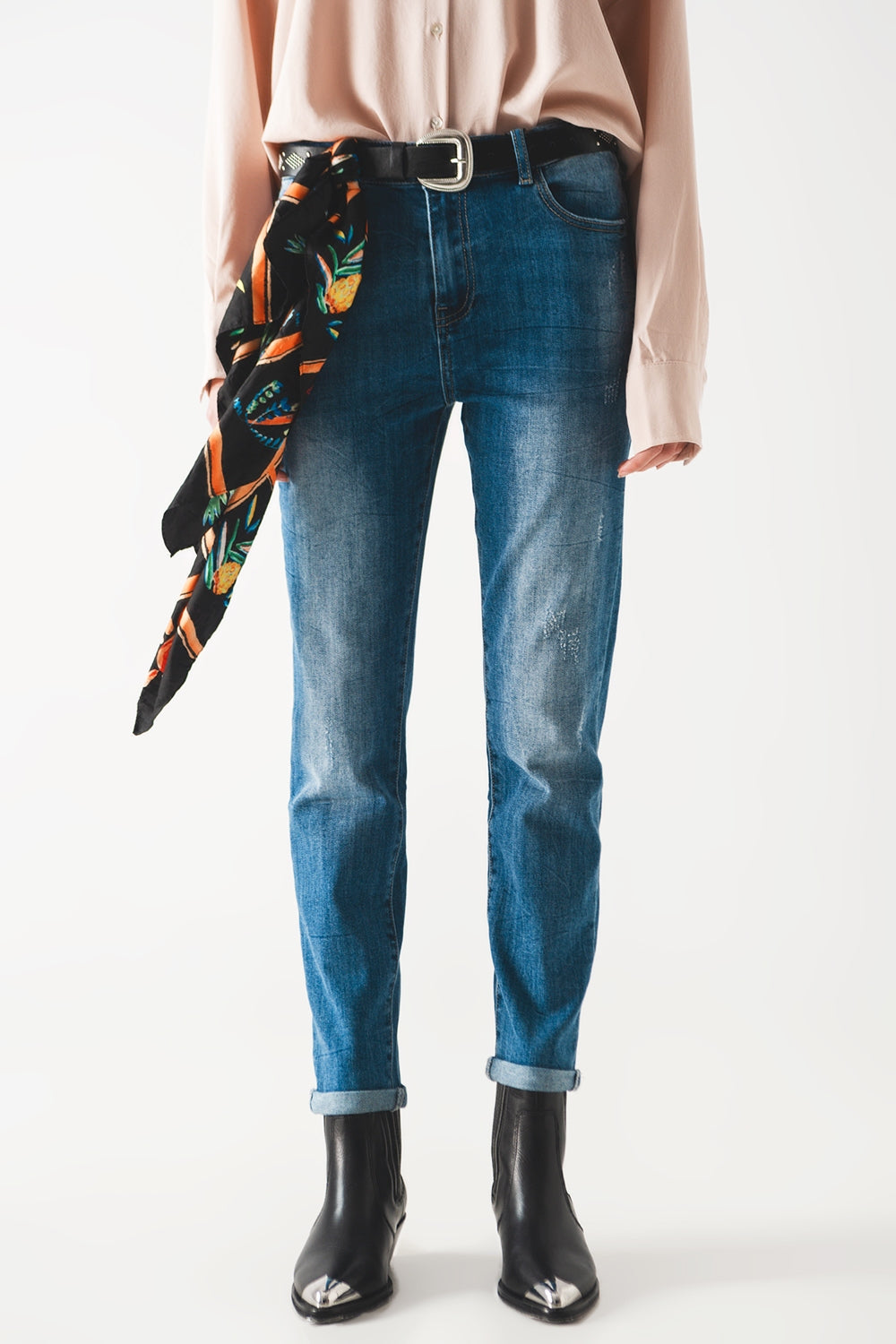 High rise cigarette jeans in midwash | Just Cool Beans — jeans | the denim shop