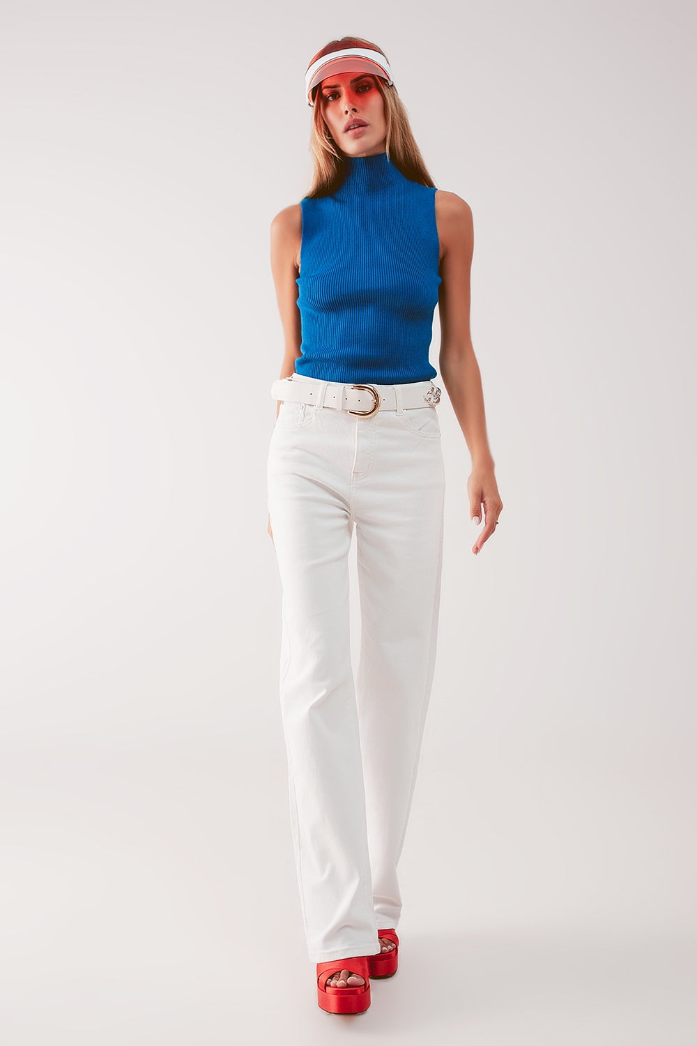 High Rise Slouchy Mom Jeans in Cream