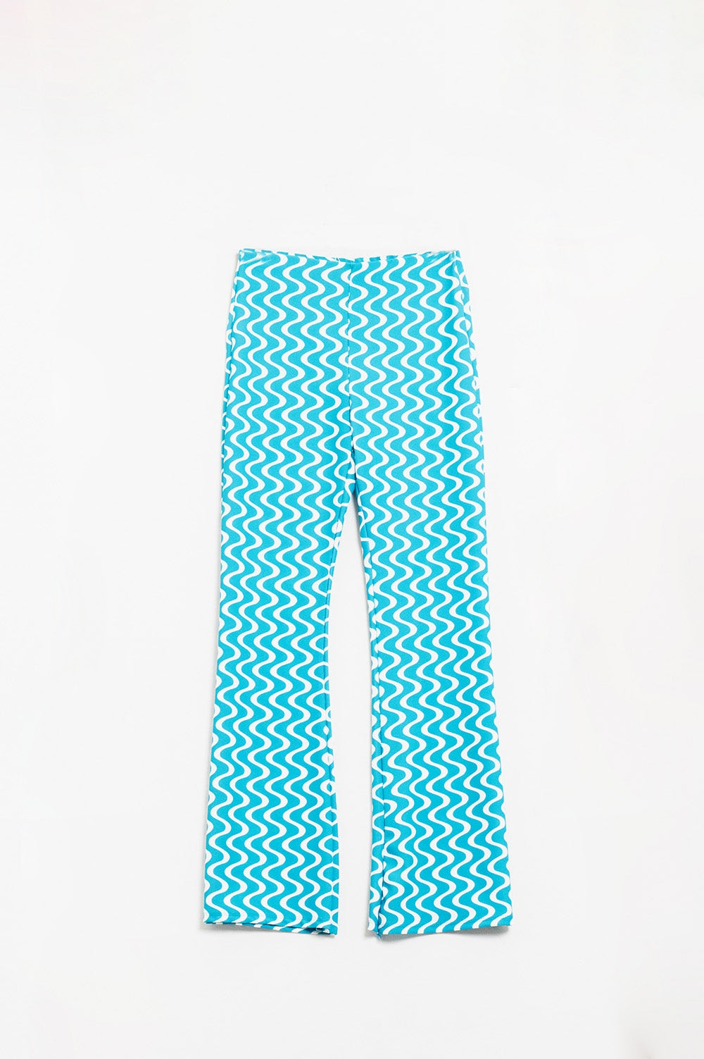 High waisted flared pants in blue 70s | Just Cool Beans — pants | bottoms