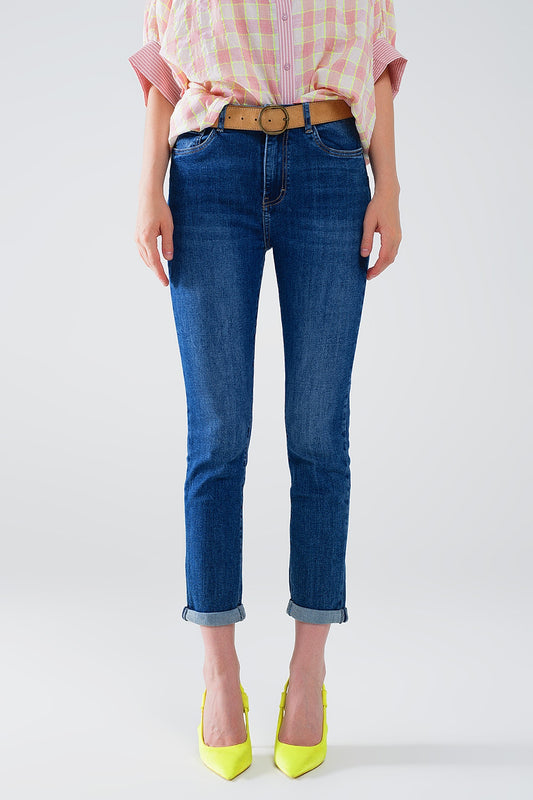 High waisted skinny jeans in dark wash with five pockets | Just Cool Beans — jeans | the denim shop