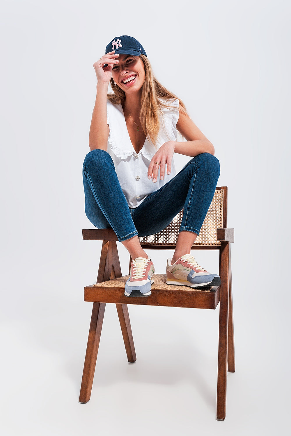 High waisted skinny jeans in dark wash | Just Cool Beans — jeans | the denim shop