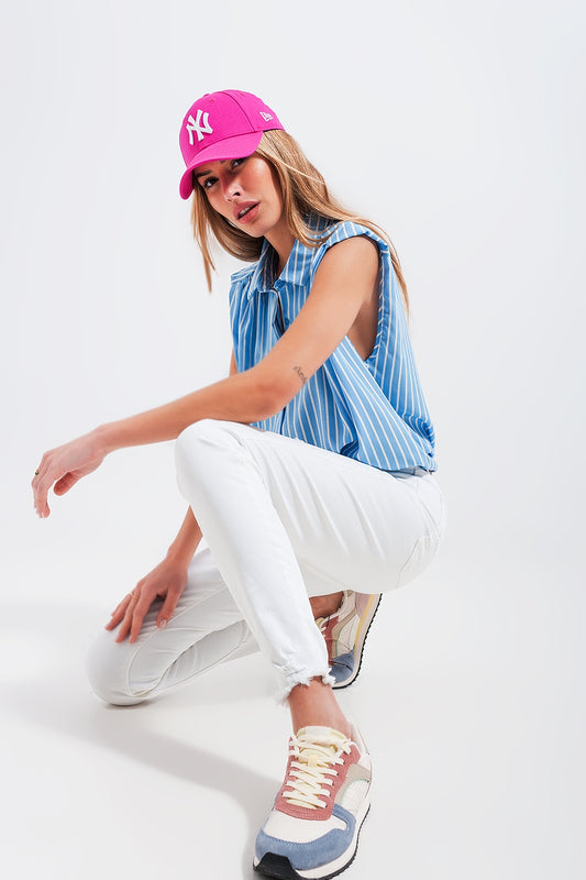 High waisted skinny jeans in white | Just Cool Beans — jeans | the denim shop